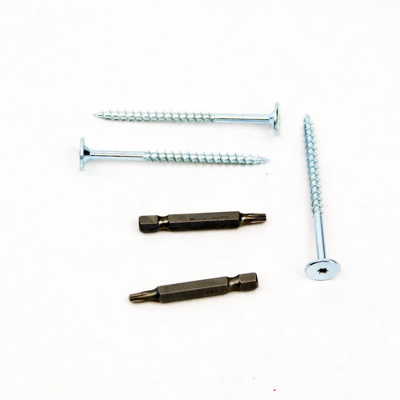 FastCap PowerHead Wood Screws with Flat Head - Self-Tapping Point - 3" Length, #2 Square Drive, Zinc Finish, 50-Pack - 99962 - Image 3